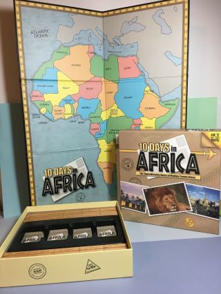 10 Days In Africa (out Of The Box) Board Game Out Of Print - Rare Award - Winning