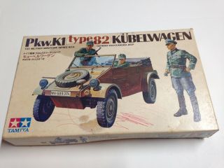 Tamiya Vintage And Rare 1/35 Pkw.  K1 German Ww2 Kubelwagen Type 82 Model Kit