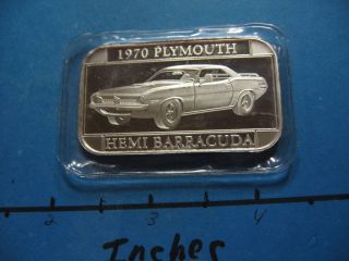 1970 Plymouth Hemi Barracuda Muscle Car 999 Silver Bar Rare Cool