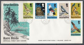 Seychelles Scott 299 - 304 Fdc - Rare Birds