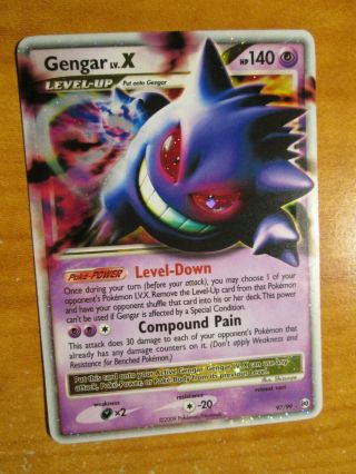 Lp Pokemon Gengar Lv.  X Card Arceus Platinum Set 97/99 Ultra Rare Holo Ap
