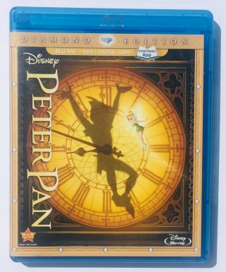 Disney’s Peter Pan Blu - Ray / Dvd Rare Diamond Edition Complete Family Classic