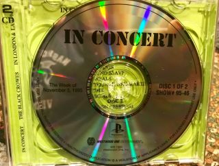 Westwood One Presents The Black Crowes In Concert 2cd Rare Radio Show 11 - 95