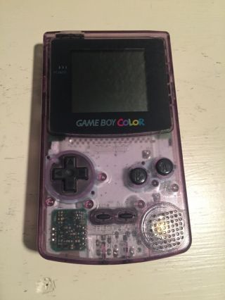 Game Boy Color Atomic Purple Great Shape Rare Nintendo Gbc