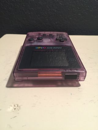 Game Boy Color Atomic Purple Great Shape Rare Nintendo GBC 6