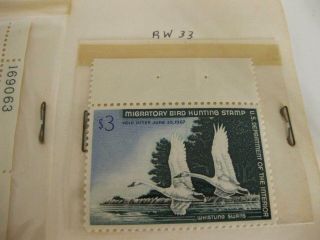 Rare 1966 - 67 Whistling Swans $3 Duck Stamp Set of 5 Ultra Rare 3