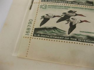 Rare 1965 - 66 Canvas Backs $3 Duck Stamp Set of 5 Ultra Rare 5