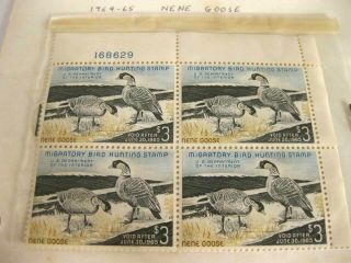 Rare 1964 - 65 Nene Goose $3 Duck Stamp Set of 5 Ultra Rare 2