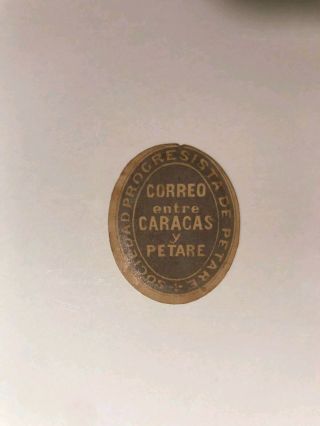 1876 Caracas Y Petare Venezuela Rare Stamp dream of any collector 3