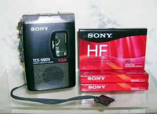 Rare Sony Tcs - 580v Stereo Cassette - Corder Tape Recording Vor Walkman Fast Ship