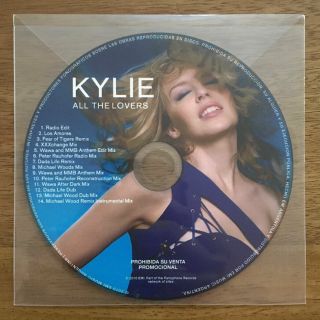 Kylie Minogue Rare Remix Promo " All The Lovers " Picture Cd Single From Argentina