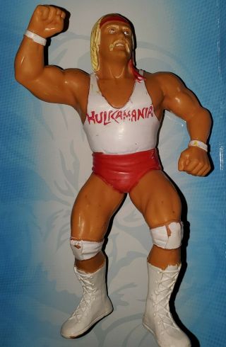 Wwf Ljn 1989 Black Card Wrestling Action Figure Hulk Hogan White Shirt Wwe Rare