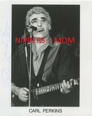 Rare Carl Perkins Promo Photograph - 8 X 10 - Autographed