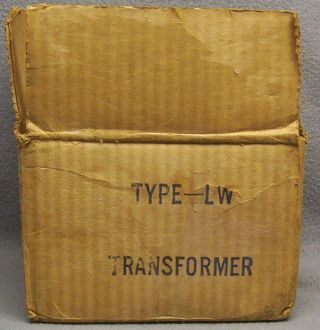 Lionel Lw (rare) Transformer Box (only) (p - 6) Vg W/instruction Sheet (p - 7) Ex