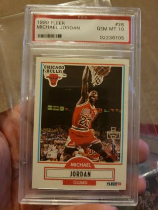 Psa 10 Michael Jordan 1990 - 91 90 - 91 Fleer 26 Chicago Bulls Hof Rare Gem