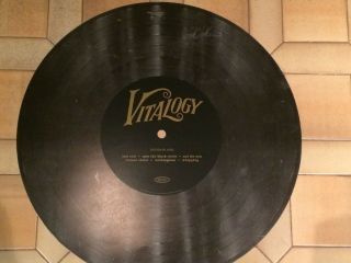 Rare Vintage Pearl Jam Large Round Double Sided Promo Poster Vitalogy