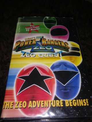 Power Rangers Zeo: Zeo Quest 1996 Vhs Tape Clamshell Case Rare Kids Video Fox