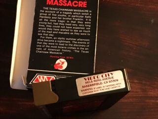The Texas Chainsaw Massacre VHS Wizard Video Rare Horror Gore Full Flap Box 7