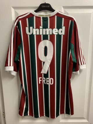 2012/2013 Fluminense Home Football Shirt Adidas Fred 9 Unimed Rare Xl Mens