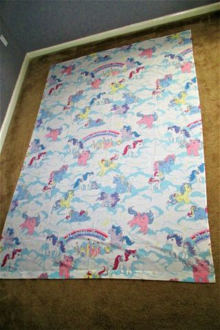 Vintage My Little Pony MLP Twin Sheet Set - fitted flat pillow,  1980s G1 RARE 3