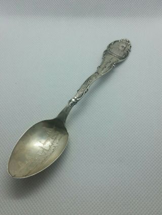 Rare Admiral Dewey Uss Olympia Us Navy Military Sterling Spoon