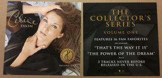 Celine Dion Rare 2000 Set Of 2 Double Sided Promo Poster Flat Of Collector’s Cd