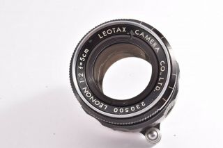 Rare Leotax Leonon Lens 50mm/F2 / Leica 39mm LMT screw mount 230500 2