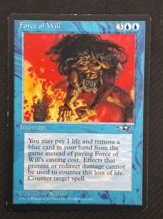 Force Of Will Mtg Magic The Gathering Alliances Lp Light Play Near