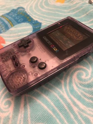 Game Boy Color Atomic Purple Great Shape Rare Nintendo GBC 2