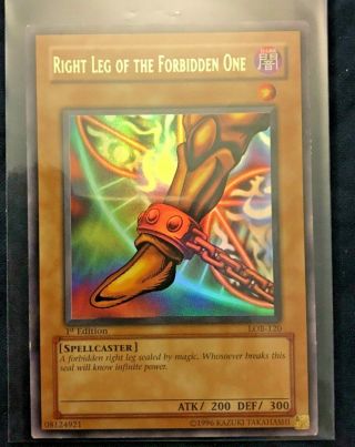 Yugioh Right Leg Of The Forbidden One Ultra Rare 1st Edition Lob - 120 Mp - Hp