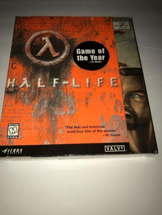 Half - Life Big Box Release Pc Cd Rom 1998 Rare Complete W/ Paperwork
