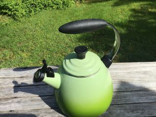 Rare Style Le Creuset Tea Kettle Ombre Green,  Whistling,  &