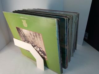 Vintage Modern LP Vinyl Record Album Holder Rack Plastic MCM Rare 70s 6 Slot 3