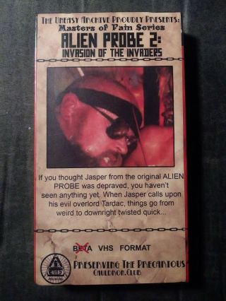 Alien Probe 2 Vhs Obscure Sov Horror Rare HardToFind Uneasy Archive gore.  Zfx 2