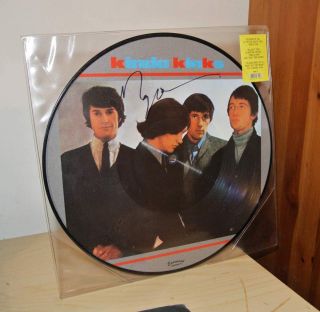 Ray Davies The Kinks " Kinda Kinks " Rare Signed Vinyl Picture Disk Vg,