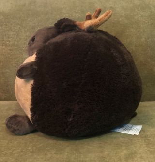 RARE American Mills Moose Soft Round Brown Pillow Squishable 15” Plush 4