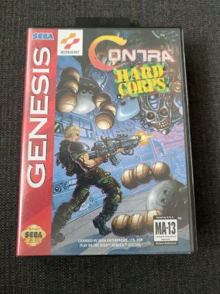 Contra Hard Corps Sega Genesis Complete Game Cib Very And Rare