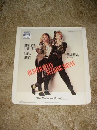 Rare Madonna Desperately Seeking Susan Ced Movie Disk Disc Hbo Video Collectible