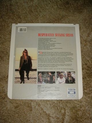 RARE MADONNA DESPERATELY SEEKING SUSAN CED MOVIE DISK DISC HBO VIDEO COLLECTIBLE 4