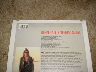 RARE MADONNA DESPERATELY SEEKING SUSAN CED MOVIE DISK DISC HBO VIDEO COLLECTIBLE 5
