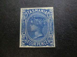 Tasmania Stamps: 4d Imperf - Seldom Seen - Rare (f39)