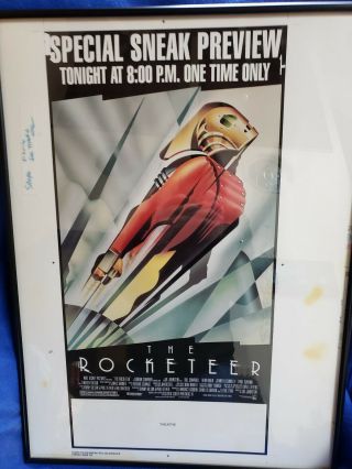 Disney The Rocketeer El Capitantheatre Sample Poster 17 X23 Preview 1991 Rare