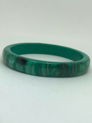 Rare Green Malachite Bangle Bracelet Compare Others At $100