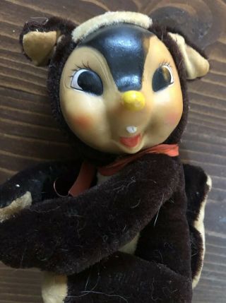 Vintage Antique Rubber Face Skunk Plush Stuffed Japan Old Rare? 2