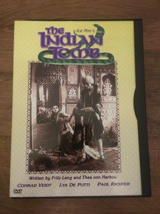Ntsc The Indian Tomb 1921 Rare Oop Image Dvd Joe May,  Fritz Lang,  Conrad Veidt