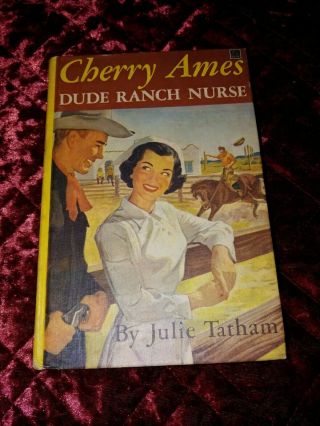 Vgc Vintage 1953 Cherry Ames Rare Dude Ranch Nurse Hb Book W/ Picture Cover