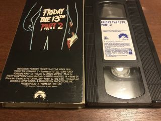 Friday The 13th Part 2 Vhs Rare 1981 Paramount Video,  Horror,  Slasher