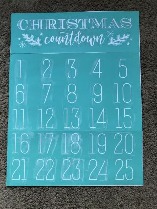 Gently Chalk Couture Transfer,  Vhtf Rare “christmas Countdown”