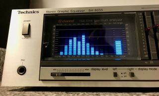 Technics Sh - 8055 12 - Channel Stereo Spectrum Graphic Equalizer Rare Silver