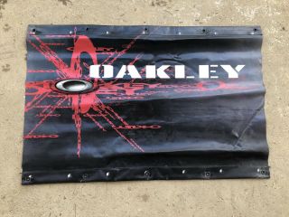 Oakley Banner 2 Sided Sign Mx Heavy Duty Vinyl Rare 26” X 39” Motocross